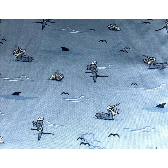 Travis Mathew Going Rogue Polo Shirt Men’s Large Sz M Blue All Over Print Beach - Picture 3 of 5